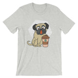 Pug Dog with Coffee Cup / Premium Short-Sleeve Unisex T-Shirt