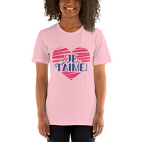 Je T'aime (I Love You) with Heart / Premium Short-Sleeve Unisex T-Shirt