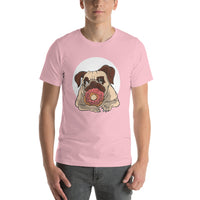 Pug with donut | Short-Sleeve Unisex T-Shirt