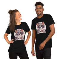 Cute Raccoon with Cookie / Premium Short-Sleeve Unisex T-Shirt