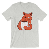 Cat Holding Mug / Premium Short-Sleeve Unisex T-Shirt