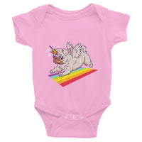 Pug Unicorn / Premium Infant Bodysuit