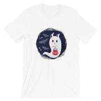 Halloween Ghost Cat / Premium Short-Sleeve Unisex T-Shirt