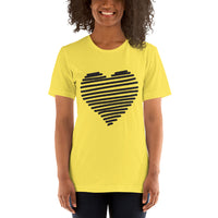 Line-Heart Silhouette / Premium Short-Sleeve Unisex T-Shirt