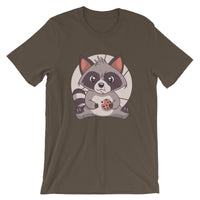 Cute Raccoon with Cookie / Premium Short-Sleeve Unisex T-Shirt