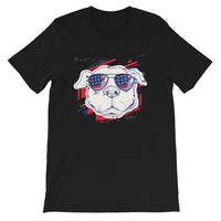 American Dog with Sunglasses / Premium Short-Sleeve Unisex T-Shirt