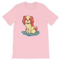 Dog on Flower / Premium Short-Sleeve Unisex T-Shirt