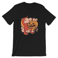 Halloween Pumpkin Dinosaur / Premium Short-Sleeve Unisex T-Shirt