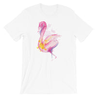 Watercolor Flamingo / Premium Short-Sleeve Unisex T-Shirt