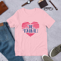 Je T'aime (I Love You) with Heart / Premium Short-Sleeve Unisex T-Shirt