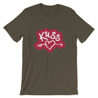 Kuss (Kiss) with Arrow Through Heart / Premium Short-Sleeve Unisex T-Shirt