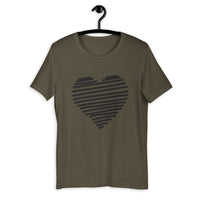 Line-Heart Silhouette / Premium Short-Sleeve Unisex T-Shirt