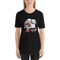 Cute Cat Playing with Yarn Ball / Premium Short-Sleeve Unisex T-Shirt