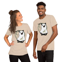 Cute Spooky Ghost Cat / Premium Short-Sleeve Unisex T-Shirt