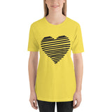 Line-Heart Silhouette / Premium Short-Sleeve Unisex T-Shirt