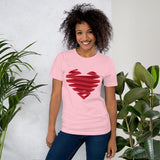 Ribbon-Wrapped Heart / Premium Short-Sleeve Unisex T-Shirt