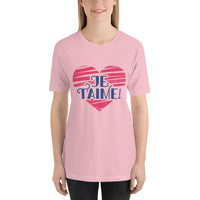 Je T'aime (I Love You) with Heart / Premium Short-Sleeve Unisex T-Shirt