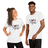 I Love You with Heart / Premium Short-Sleeve Unisex T-Shirt