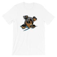 Cute Dog in Pocket / Premium Short-Sleeve Unisex T-Shirt