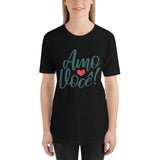 Amo Voce (I Love You) with Heart / Premium Short-Sleeve Unisex T-Shirt