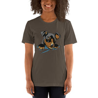 Cute Dog in Pocket / Premium Short-Sleeve Unisex T-Shirt