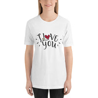 I Love You with Heart / Premium Short-Sleeve Unisex T-Shirt