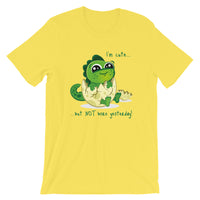 Baby Dinosaur Cute But Not Born Yesterday / Premium Short-Sleeve Unisex T-Shirt