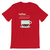 Coffee Definition / Premium Short-Sleeve Unisex T-Shirt