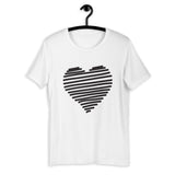 Line-Heart Silhouette / Premium Short-Sleeve Unisex T-Shirt