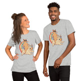 Cat Riding Unicorn Pug Dog / Premium Short-Sleeve Unisex T-Shirt