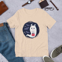 Halloween Ghost Cat / Premium Short-Sleeve Unisex T-Shirt