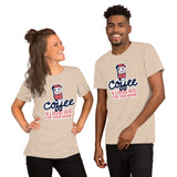 Coffee a Liquid Hug for Your Brain / Premium Short-Sleeve Unisex T-Shirt