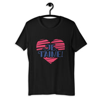 Je T'aime (I Love You) with Heart / Premium Short-Sleeve Unisex T-Shirt