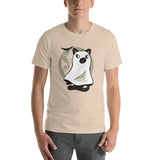 Cute Spooky Ghost Cat / Premium Short-Sleeve Unisex T-Shirt