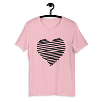 Line-Heart Silhouette / Premium Short-Sleeve Unisex T-Shirt