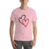 Two Hearts / Premium Short-Sleeve Unisex T-Shirt