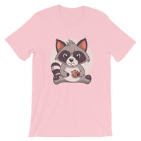 Cute Raccoon with Cookie / Premium Short-Sleeve Unisex T-Shirt