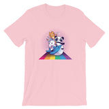 Cute Animals Riding Rainbow / Premium Short-Sleeve Unisex T-Shirt