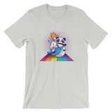 Cute Animals Riding Rainbow / Premium Short-Sleeve Unisex T-Shirt