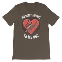 My Heart Belongs to My Dog / Premium Short-Sleeve Unisex T-Shirt