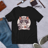 Cute Raccoon with Cookie / Premium Short-Sleeve Unisex T-Shirt