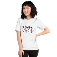 I Love You with Heart / Premium Short-Sleeve Unisex T-Shirt