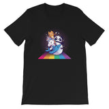 Cute Animals Riding Rainbow / Premium Short-Sleeve Unisex T-Shirt